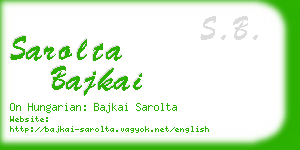 sarolta bajkai business card